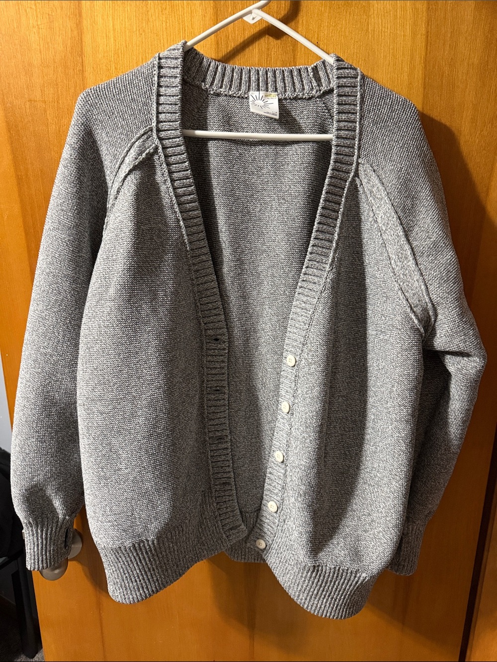 Heather Gray Button-Up Women's Cardigan Sweater